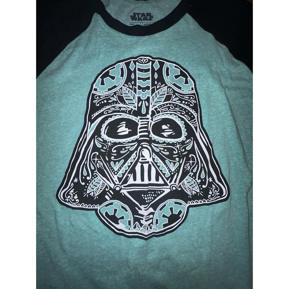 WOMENS DARTH VADER SUGAR SKULL LONG SLEEVE SHIRT FIFTH SON STAR WARS SIZE XL